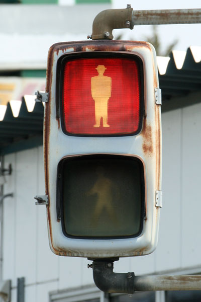 人気カラー再販 歩行者信号機 旧型 京三製作所 ランプ点灯 実物実働